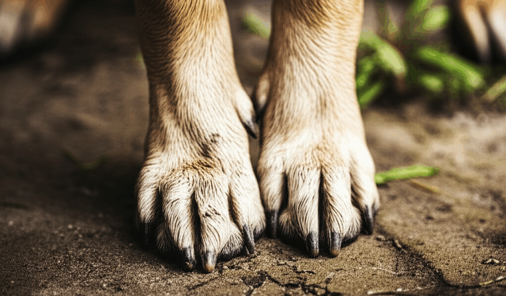 Muddy paws