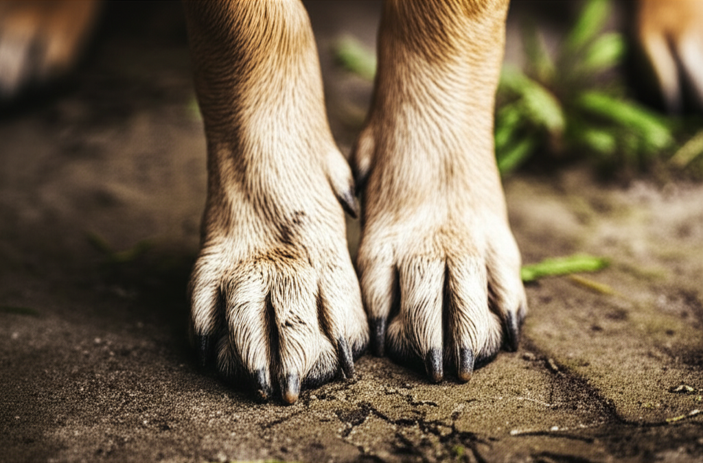Muddy paws